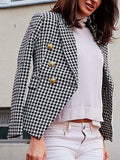 Lapel Collar Long Sleeve Blazer - Trendsi - Flyclothing LLC