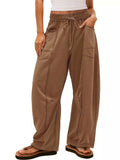 Drawstring Wide Leg Pants - Trendsi - Flyclothing LLC
