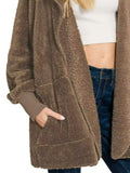 Zenana Hooded Faux Fur Jacket with Pockets - Trendsi - Flyclothing LLC