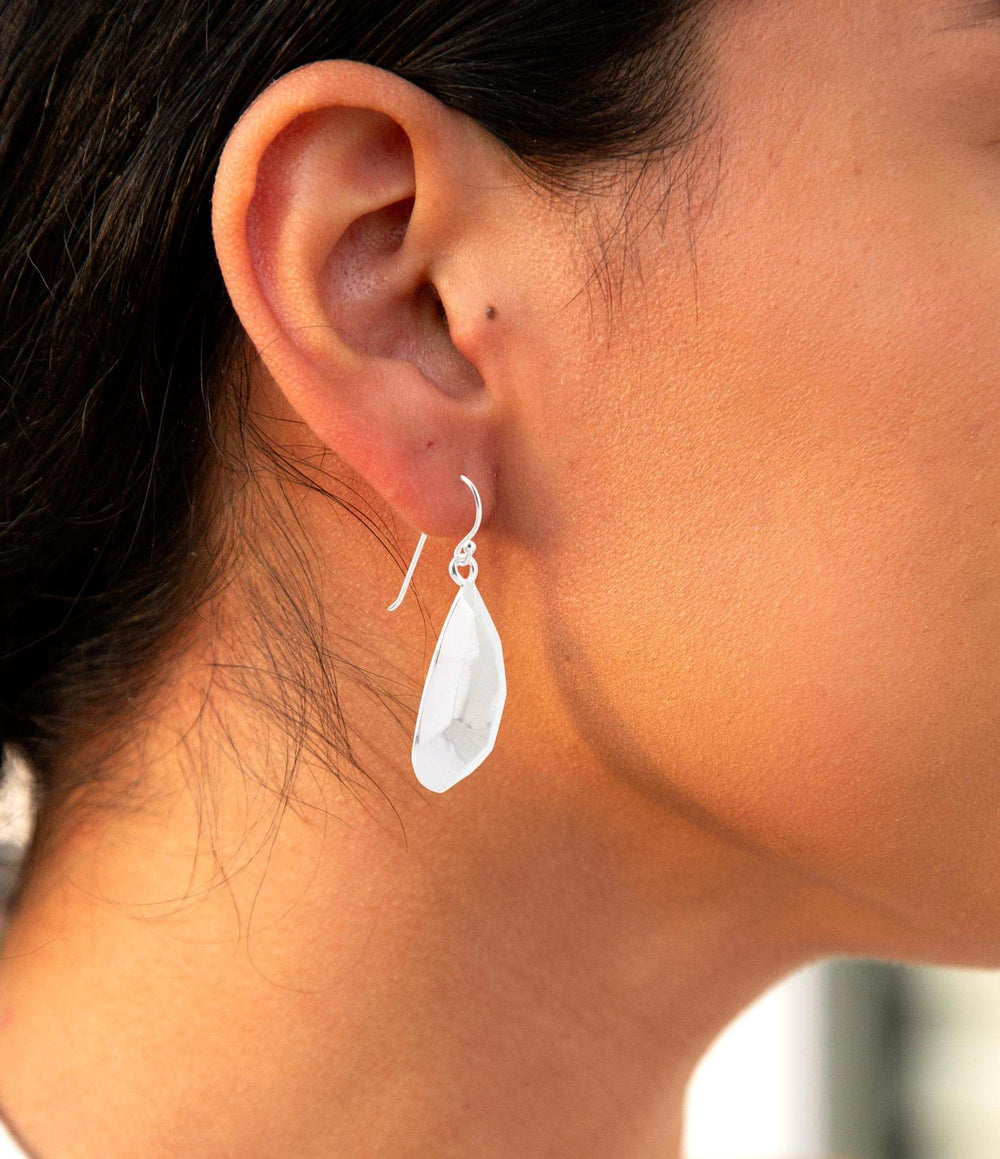 Faceted Sterling Silver Drop Earrings - Barse Jewelry - Flyclothing LLC