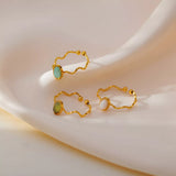 18K Gold-Plated Wave Open Ring - Trendsi - Flyclothing LLC