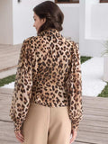 Leopard Button Up Shirt - Trendsi - Flyclothing LLC