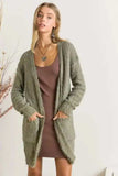 ADORA Comfy Fuzzy Sweater Cardigan - Trendsi - Flyclothing LLC