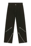 Men's Zip Decor Straight Leg Jeans - Trendsi - Flyclothing LLC