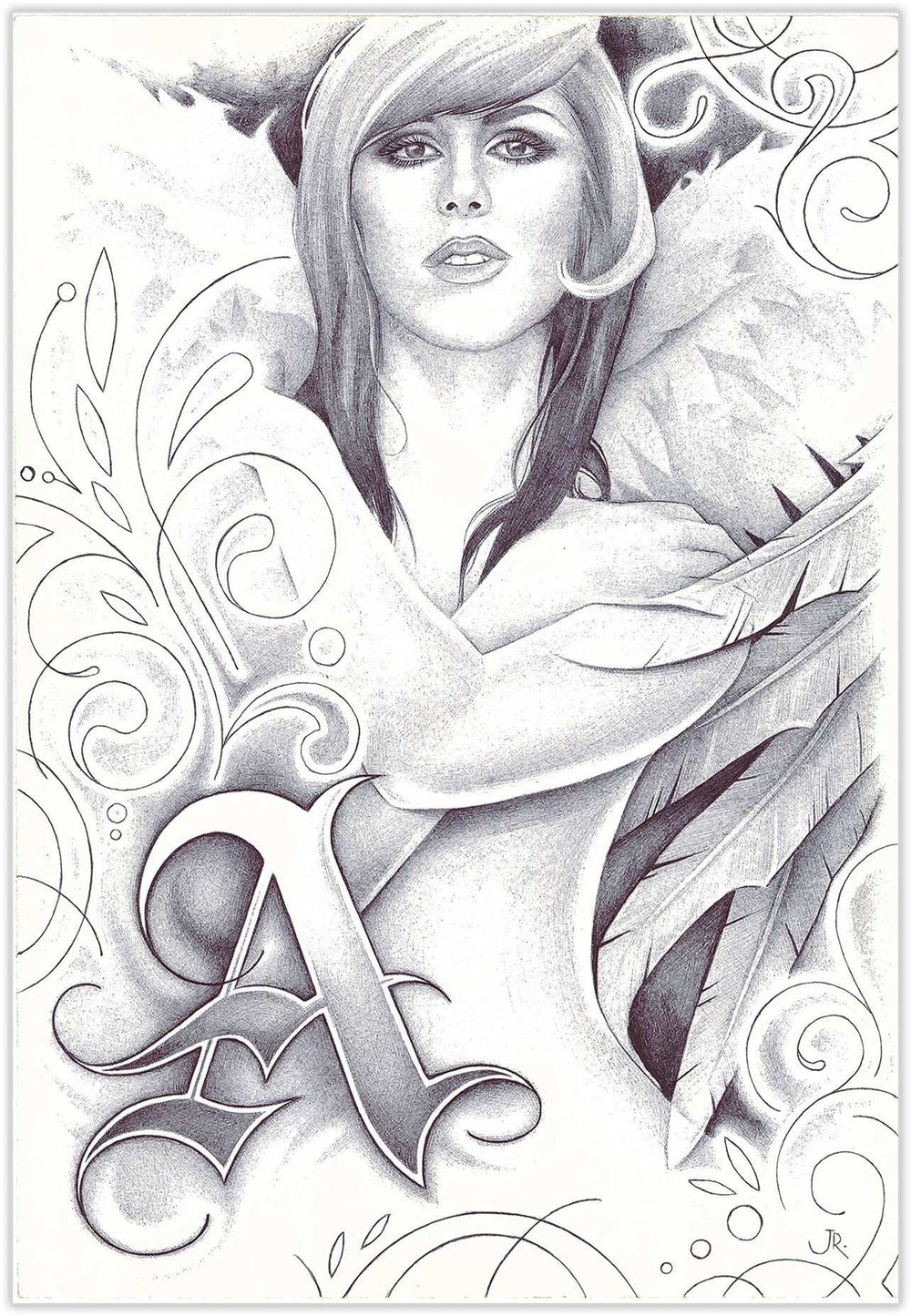 Black Market Art Company Fallen Angel Print - Black Market Art Company - Flyclothing LLC