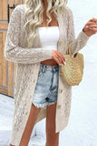 Openwork Button Down Long Sleeve Cardigan - Trendsi - Flyclothing LLC