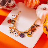 18K Gold-Plated Halloween Charm Bracelet - Trendsi - Flyclothing LLC