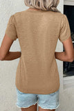 V-Neck Petal Sleeve T-Shirt - Trendsi - Flyclothing LLC