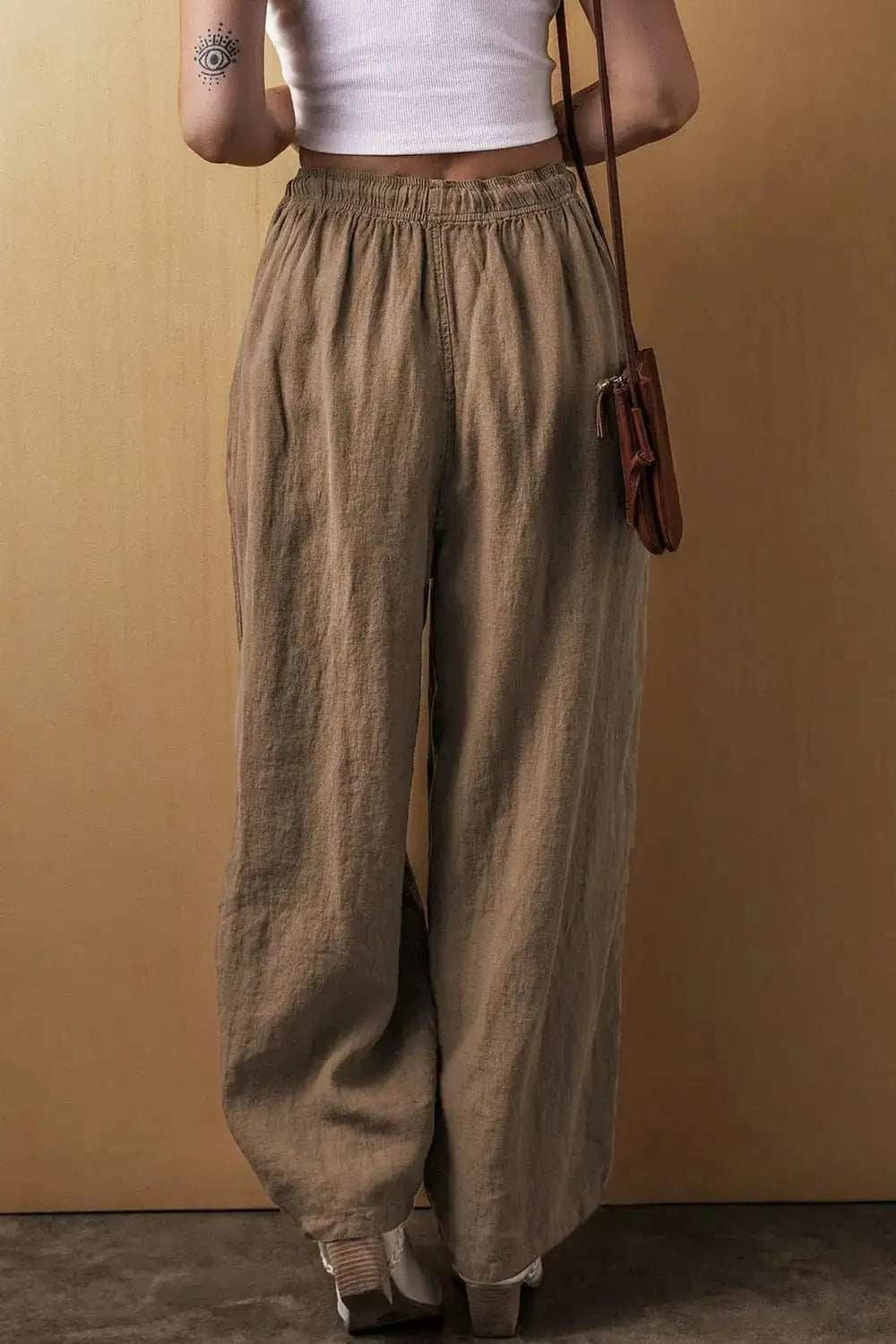 Drawstring Wide Leg Pants - Trendsi - Flyclothing LLC