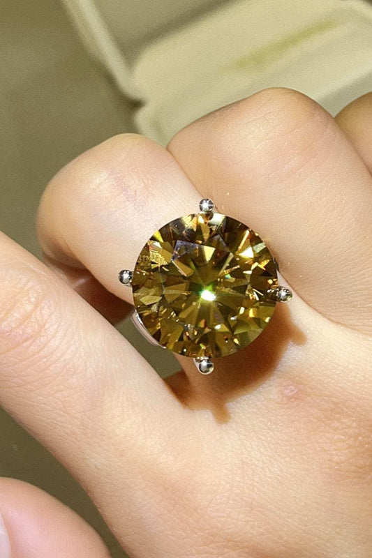 20 Carat Moissanite 925 Sterling Silver Ring - Trendsi - Flyclothing LLC