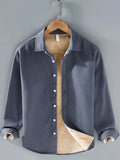 Men's Plus Size Button Up Long Sleeve Shirt - Trendsi - Flyclothing LLC