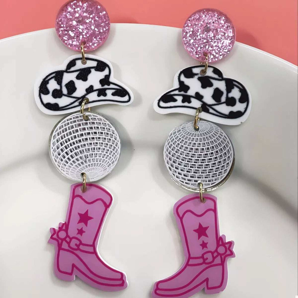 Cowgirl Boots Dangle Earrings - Trendsi - Flyclothing LLC