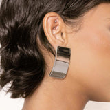Stainless Steel Rectangle Earring - Trendsi - Flyclothing LLC