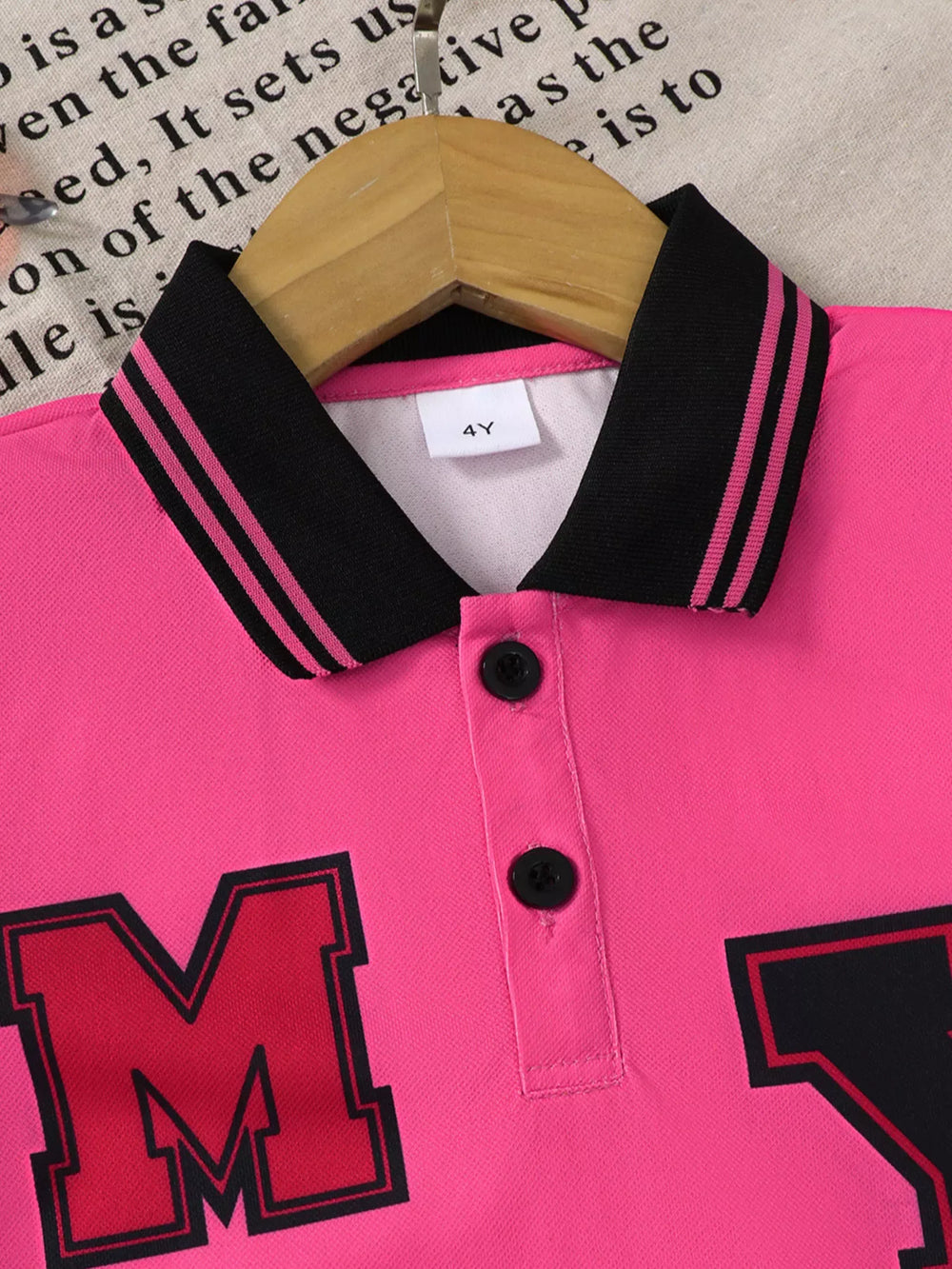 Children's Letter Graphic Polo Shirt & Shorts Set - Trendsi - Flyclothing LLC