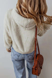 Fuzzy Dropped Shoulder Long Sleeve Hoodie - Trendsi - Flyclothing LLC