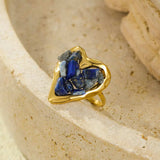 18K Gold-Plated Heart-Shaped Ring - Trendsi - Flyclothing LLC