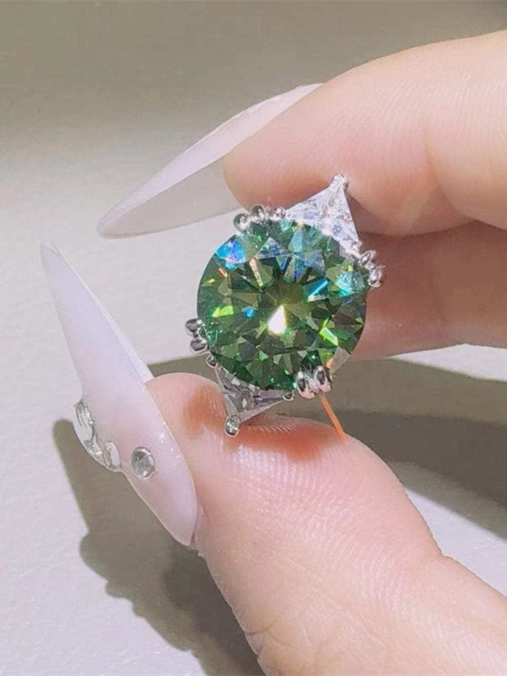 5 Carat Moissanite 925 Sterling Silver Ring - Trendsi - Flyclothing LLC