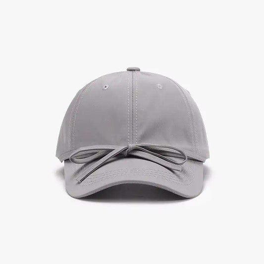 Tied Bow Cotton Baseball Cap - Trendsi - Flyclothing LLC