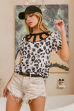 BiBi Leopard Print Front Top With Straps Detailed Front - Trendsi - Flyclothing LLC