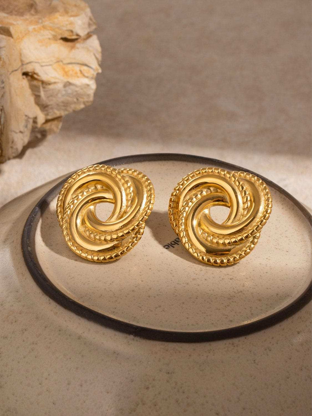 Stainless Steel Volution Stud Earrings - Trendsi - Flyclothing LLC