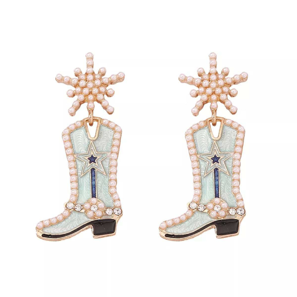 Cowgirl Boot Dangle Earrings - Trendsi - Flyclothing LLC