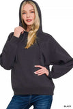 Zenana Drawstring Relaxed Fit Fleece Hoodie - Trendsi - Flyclothing LLC