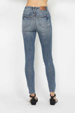 Judy Blue Full Size Tummy Control Vintage Wash Hem Destroy Skinny Jeans - Trendsi - Flyclothing LLC