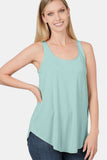 Zenana Round Neck Curved Hem Tank - Trendsi - Flyclothing LLC