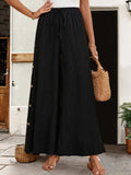 Tied Slit Wide Leg Pants - Trendsi - Flyclothing LLC