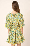 Mittoshop Floral Tie Waist Half Sleeve Mini Dress - Trendsi - Flyclothing LLC