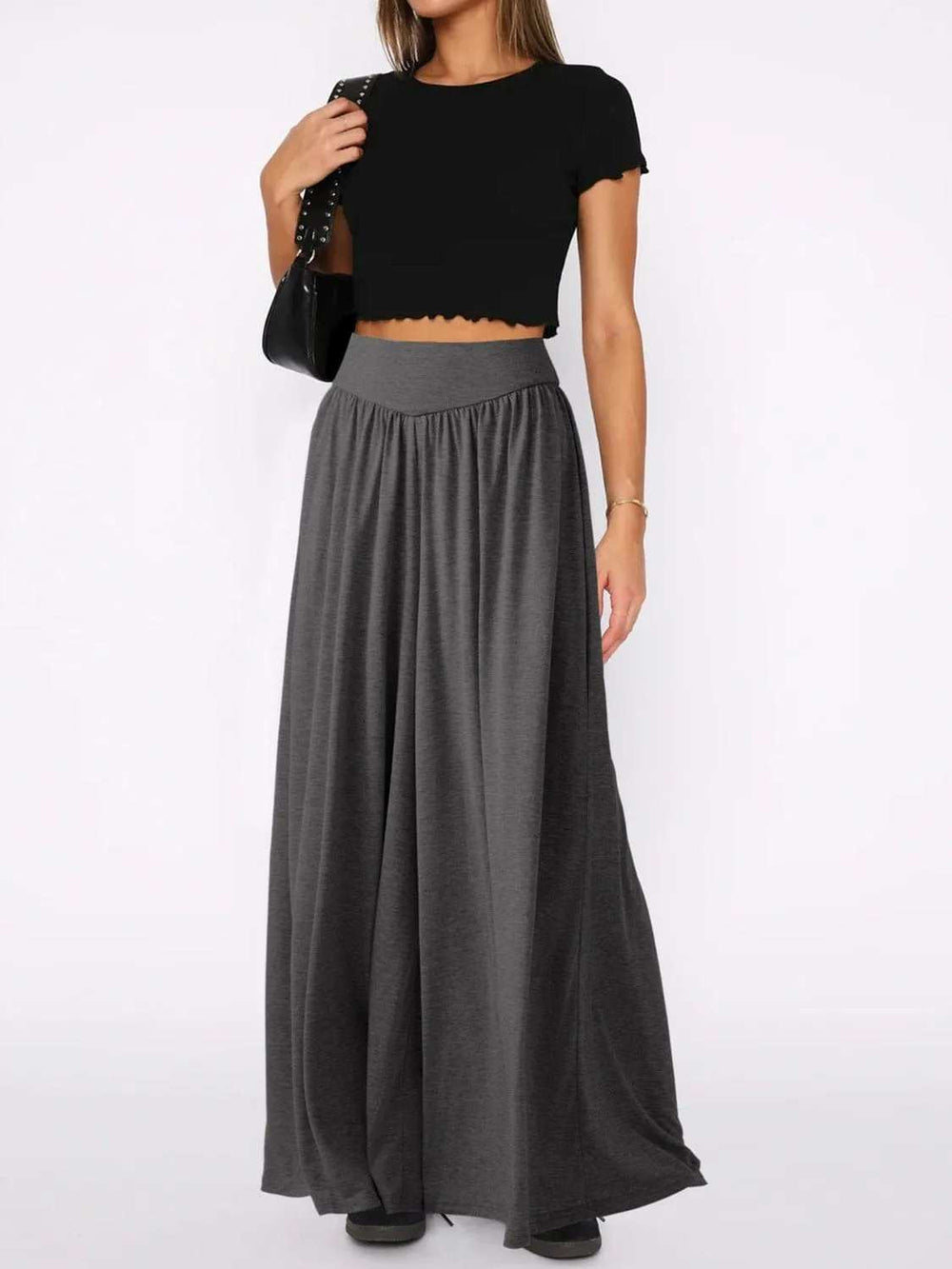 High Waist Wide Leg Pants - Trendsi - Flyclothing LLC
