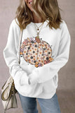 Pumpkin Graphic Long Sleeve Sweatshirt - Trendsi - Flyclothing LLC
