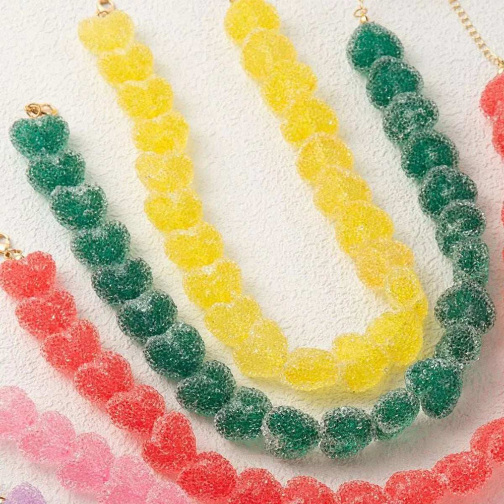 Colorful Resin Heart Necklace - Trendsi - Flyclothing LLC