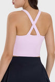 Crisscross Grecian Neck Active Cami - Trendsi - Flyclothing LLC