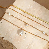 18K Gold-Plated Four-Layered Pearl Necklace - Trendsi - Flyclothing LLC