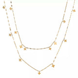 18K Gold-Plated Layered Star Charm Necklace - Trendsi - Flyclothing LLC