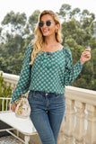 Floral Tied Printed Long Sleeve Blouse - Trendsi - Flyclothing LLC