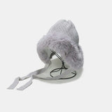 Thermal Tied Fuzzy Winter Hat - Trendsi - Flyclothing LLC