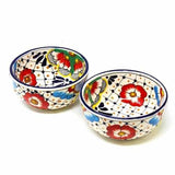 Half Moon Bowls - Dots and Flowers, Set of Two - Encantada - Encantada - Flyclothing LLC