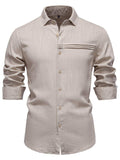 Men's Button Down Collared Neck Shirt - Trendsi - Flyclothing LLC