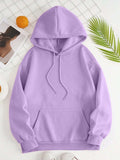 Drawstring Dropped Shoulder Hoodie - Trendsi - Flyclothing LLC