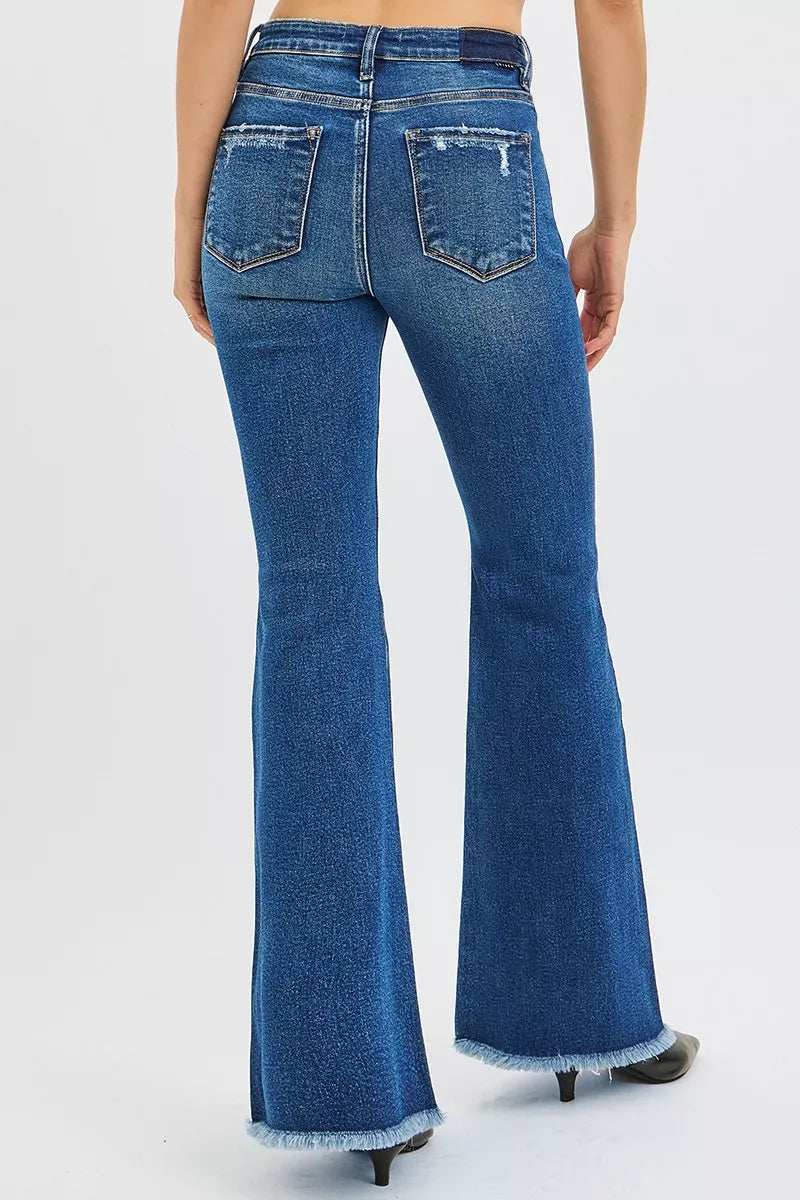 RISEN High Rise Flare Jeans - Trendsi - Flyclothing LLC