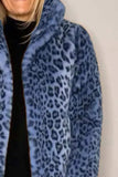 Full Size Leopard Furry Collared Neck Long Sleeve Coat - Trendsi - Flyclothing LLC