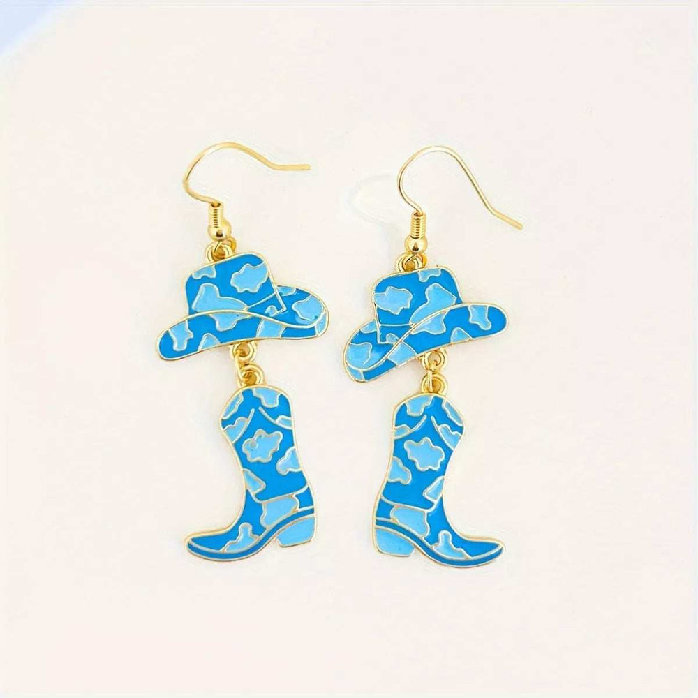 Cowboy Hat and Boot Dangle Earrings - Trendsi - Flyclothing LLC