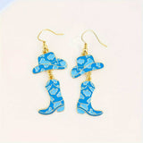 Cowboy Hat and Boot Dangle Earrings - Trendsi - Flyclothing LLC