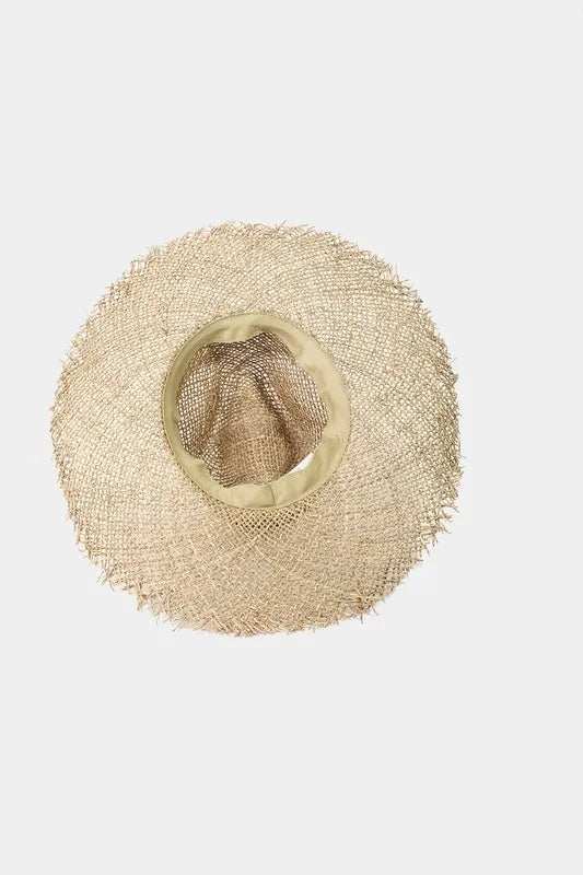 Fame Fringe Edge Straw Braided Western Fedora Hat - Trendsi - Flyclothing LLC