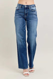 Judy Blue Full Size High Waist 90's Straight Leg Jeans Plus Size - Trendsi - Flyclothing LLC
