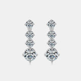 4 Carat Moissanite 925 Sterling Silver Earrings - Trendsi - Flyclothing LLC