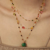 Titanium Steel Gold-plated Bead Necklace - Trendsi - Flyclothing LLC