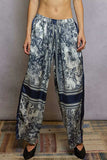 POL Floral Printed Woven Wide Leg Drawstring Pants - Trendsi - Flyclothing LLC